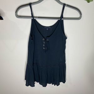 Tie front tank top